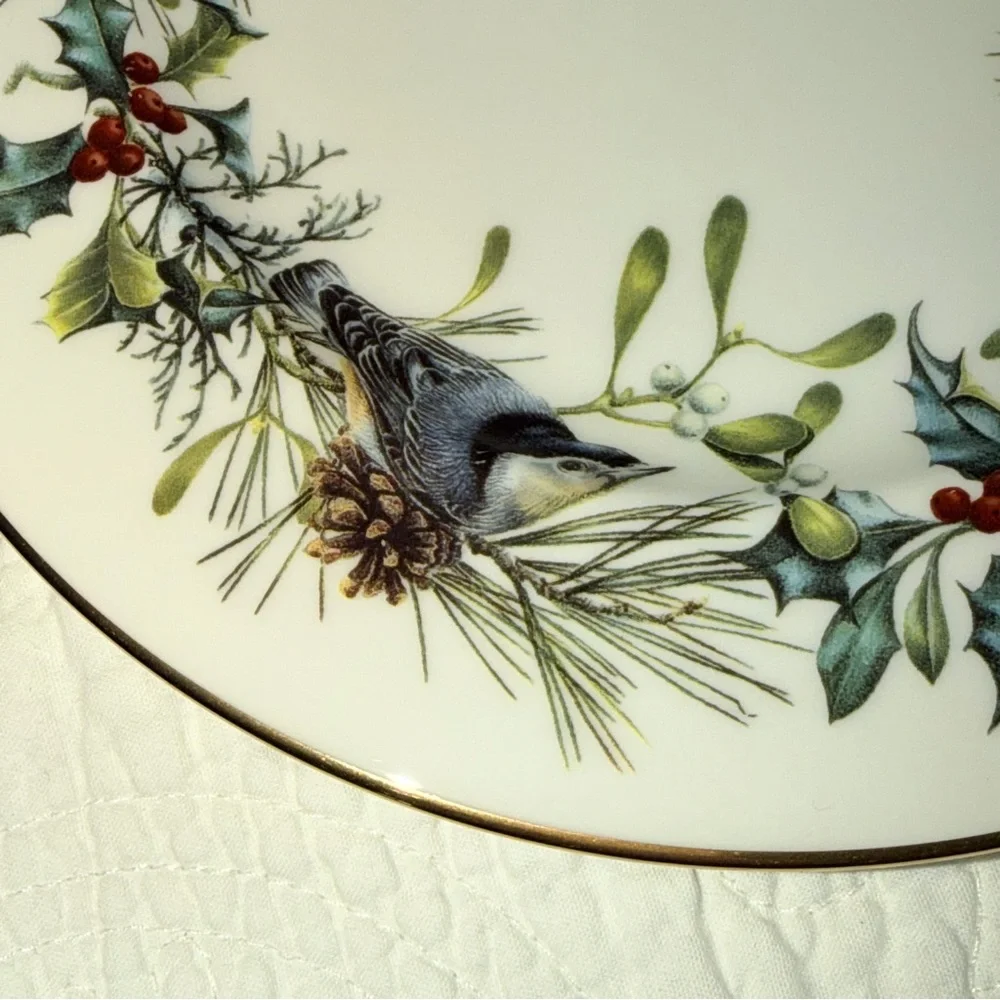 Lenox Winter Greetings Cardinal Plate / 10.5” 1995 Holiday Fine China USA Made - Picture 8 of 11